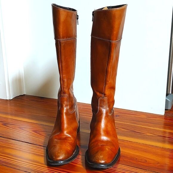 Vera Pelle Tall Leather Boots Made in Romania - Picture 2 of 12